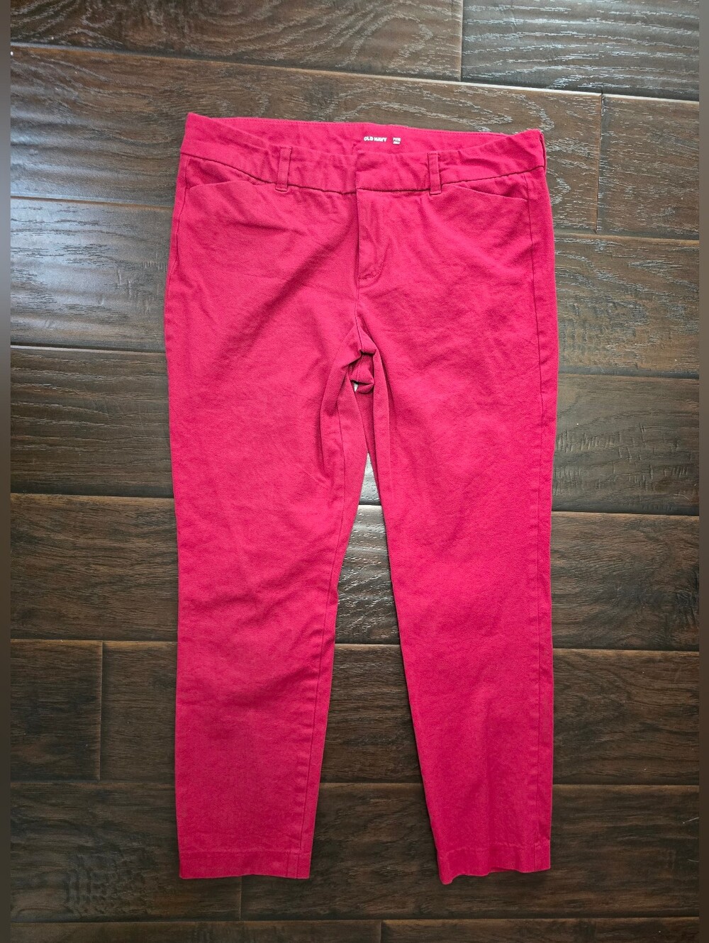 Old Navy Womens Pixie Ankle Red Stretch Denim Jeans Size 10